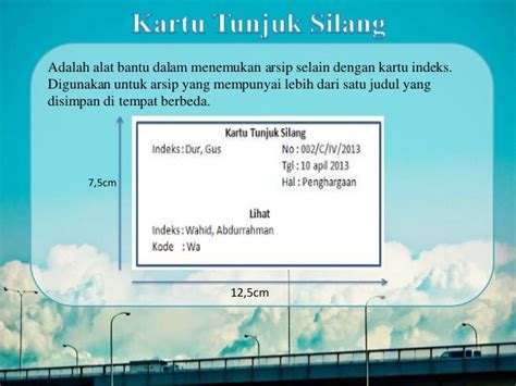 Kearsipan Kartu Indeks And Tunjuk Silang