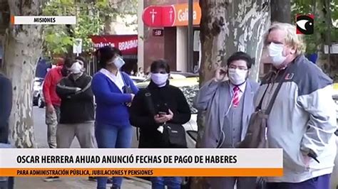 Oscar Herrera Ahuad Anunci Fechas De Pago De Haberes De La