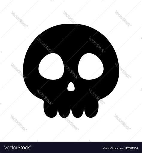 Cute skull icon isolated Royalty Free Vector Image