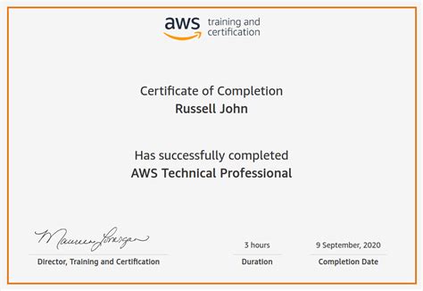 Aws Training Certificates Cyber Kingdom Of Russell John