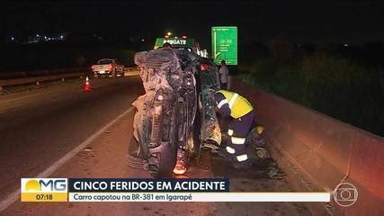 Vídeo Carro capota e deixa cinco pessoas feridas na BR 381 em Igarapé