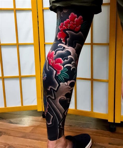 Japanese Leg Sleeve By Buslaytattoo Swipe To The Side To See Both