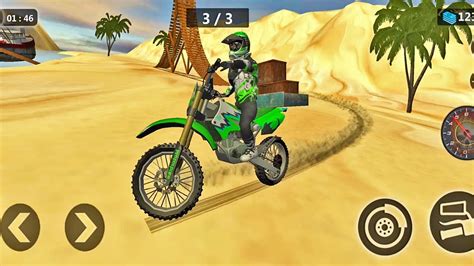 Motocross Bike Transport Beach Stunt Race Motocross Bike Game