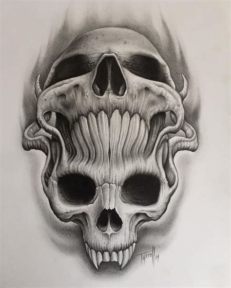 Bob Tyrrell Skull Tattoo