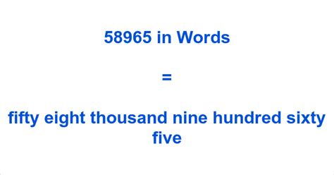 58965 in Words – How to Spell 58965 | numbersinwords.net
