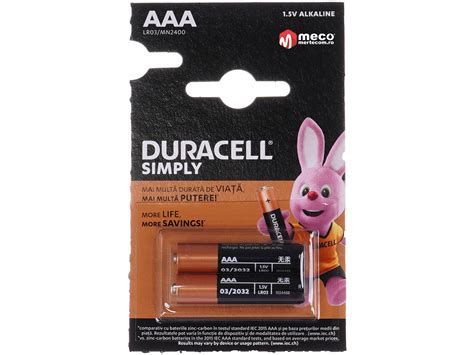 Baterii Duracell Aaa Lr03 2buc Mertecom Ro