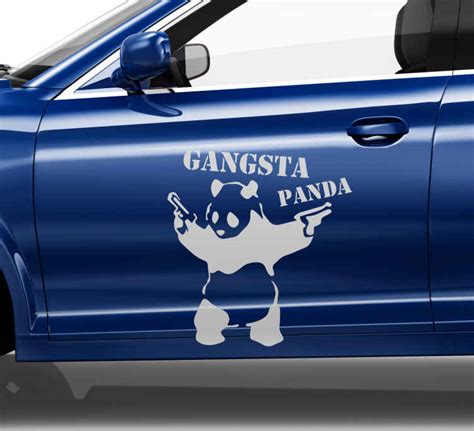 гангста панда автомобиль наклейка - TenStickers