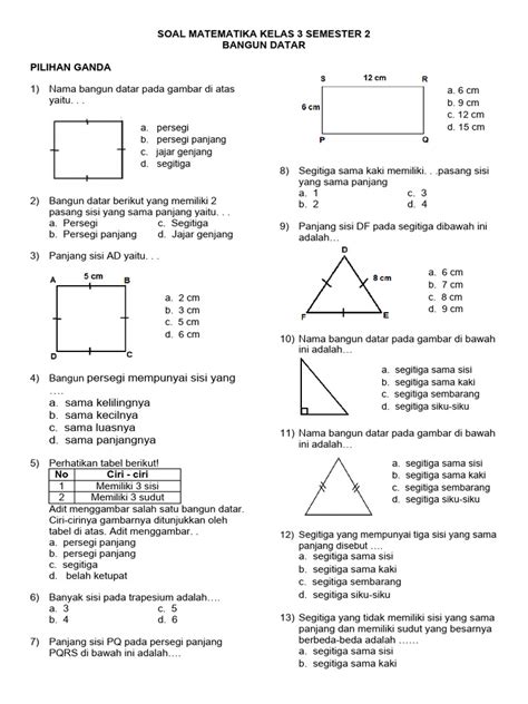 Soal Bangun Datar Kelas 3 Pdf