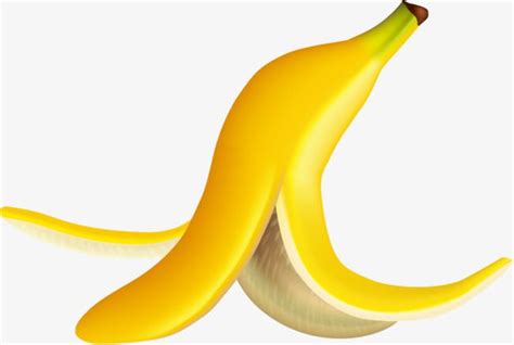 Cartoon Amarillo Cáscara De Plátano PNG Cartoon Yellow Banana Peel