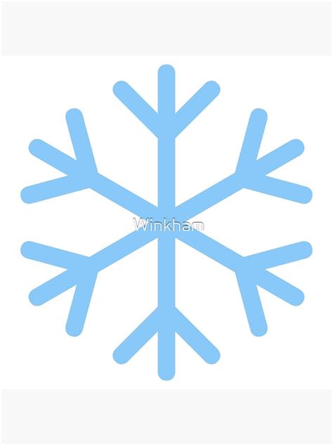 Snowflake Emoji Art Print By Winkham Redbubble