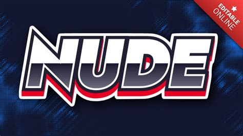 Nude Sport Logo Template Editable Text Effect Generator