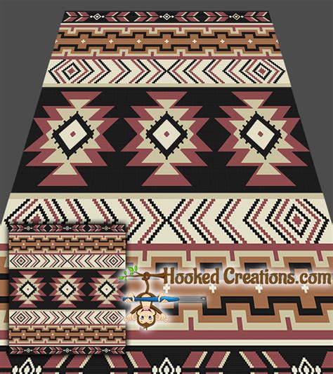 Navajo Inspired Sc Full Size Blanket Crochet Pattern Pdf Download Crochet Blanket Patterns