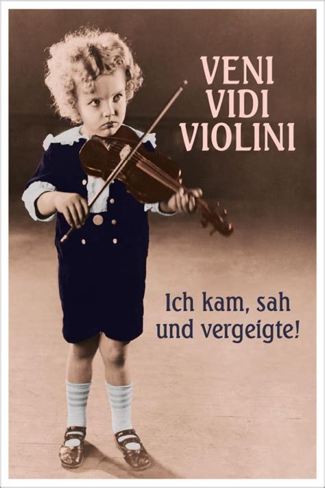 Postkarte Spruch Witzig Veni Vidi Violini Ich Kam Sah Und Vergeigte