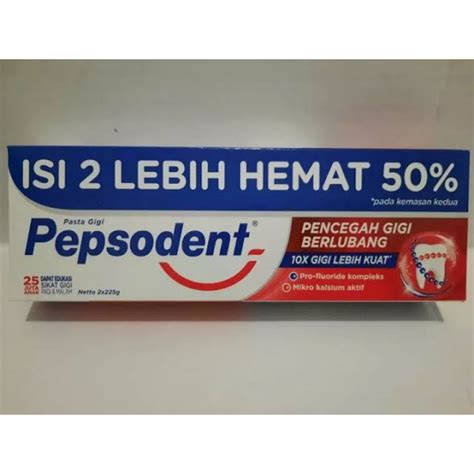 Jual Pepsodent Pencegah Gigi Berlubang Pasta Gigi Gr Twin Pack