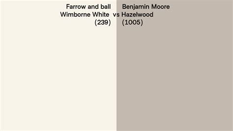 Farrow and ball Wimborne White (239) vs Benjamin Moore Hazelwood (1005 ...