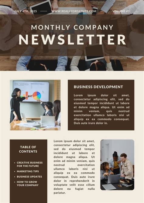 Free Customizable Newsletters Canva