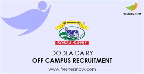 Dodla Dairy Off Campus 2023 Careers Selection Process Salary