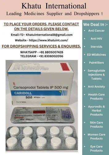 Caridoll 500mg Tablet At Rs 450 Strip Carisoma Tablet In Nagpur ID