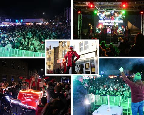 FAMILIES GATHERED IN THEIR THOUSANDS FOR COLNE CHRISTMAS LIGHT SWITCH