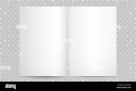 Book Or Magazine Open Blank Pages Vector Isolated 3D Vertical Catalog