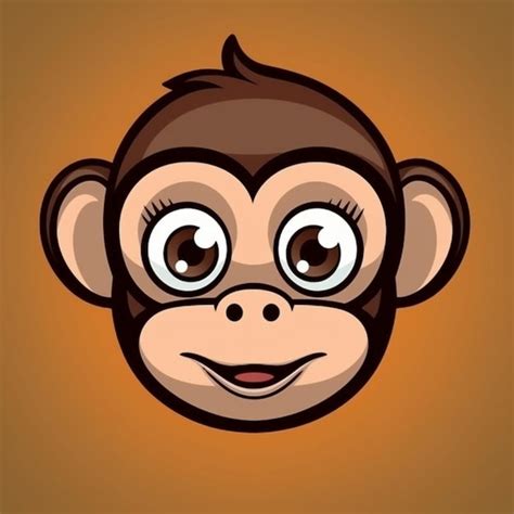 Premium Ai Image Monkey Face Clipart