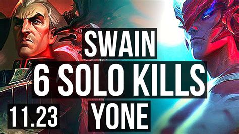 Swain Vs Yone Mid Defeat 6 Solo Kills 900k Mastery Euw Diamond