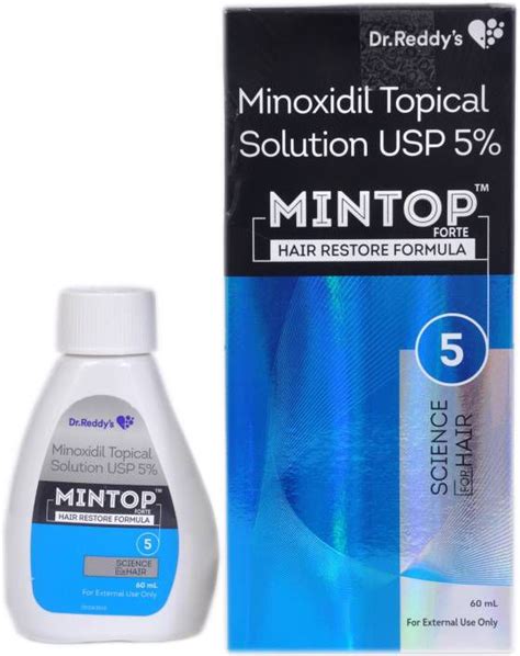 Minoxidil Topical Solution USP 5 Mintop Forte Hair Restore Formula 60