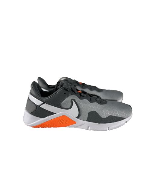 Nike Legend Essential Cq Men S Wolf Grey Orange Running Shoes