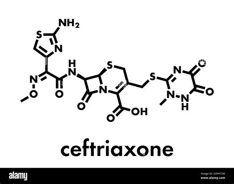 Ceftriaxone Antibiotic Drug Molecule Cephalosporin Third Generation