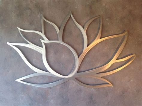 Lotus Flower Metal Wall Art Lotus Metal Art By Inspiremetals Large