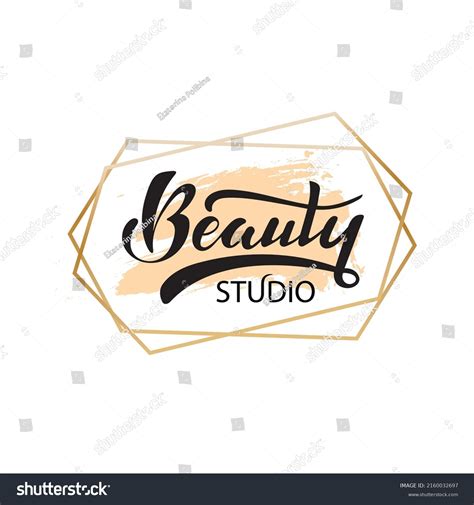 Beauty Studio Digital Hand Lettering Logo Stock Vector (Royalty Free ...