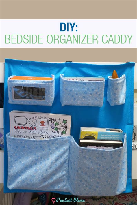 Diy Bedside Organizer Caddy With Printable Pattern Bedside Organizer