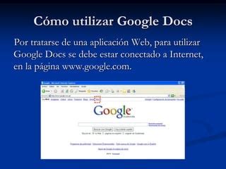 Introducción a google docs PPT