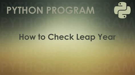 Python Program To Check Leap Year Python Examples YouTube