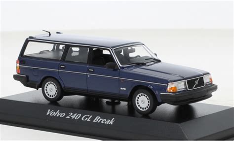 Modellino In Miniatura Volvo Minichamps Gl Break Metallise Blu