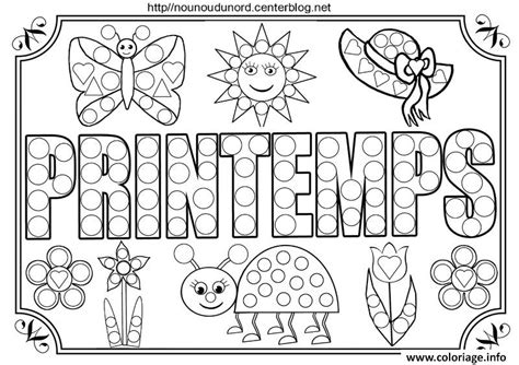 Coloriage Printemps Tableau A Colorier Et Pour Gommettes Tableau