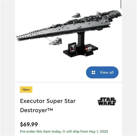 Executor Super Star Destroyer pre-order up : r/lego