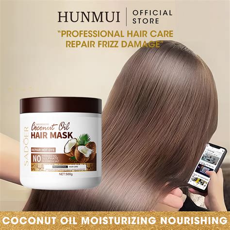 Sadoer Coconut Hair Mask Moisturizing Conditioner Smooth Non Steaming