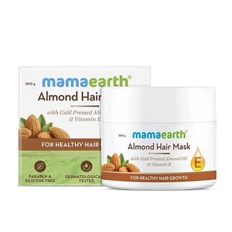 Buy Mamaearth Almond Hair Mask For Smoothening Hair With Cold Pressed