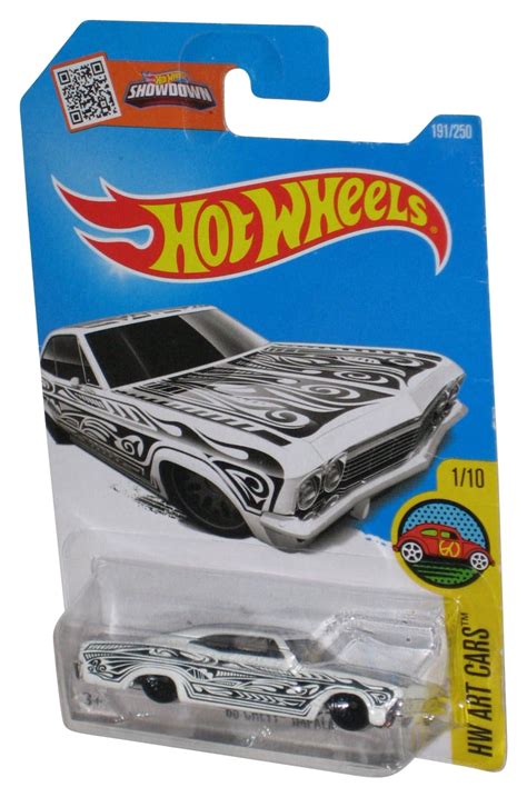 Hot Wheels HW Art Cars Chevy Impala White Toy Car Dented Plastic
