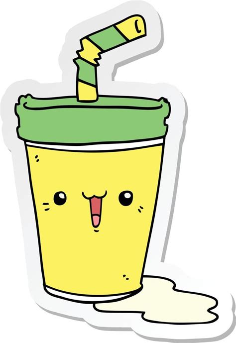 Sticker Of A Cute Cartoon Soda 11304434 Vector Art At Vecteezy