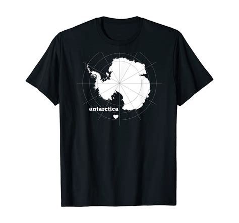 Antarctica Heart Latitude And Longitude T Shirt