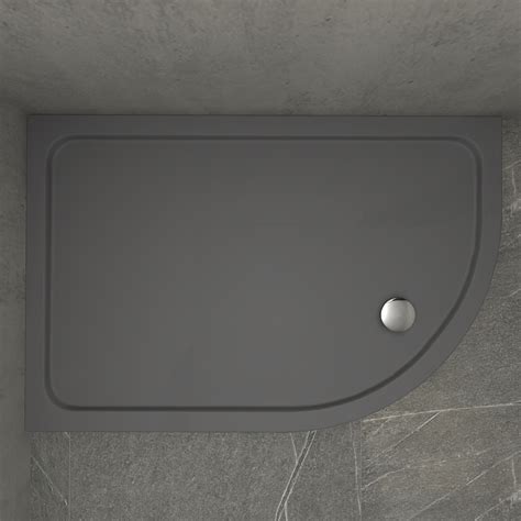 Kudos Kstone Slip Resistant Slate Grey Offset Quadrant Shower Tray 1000