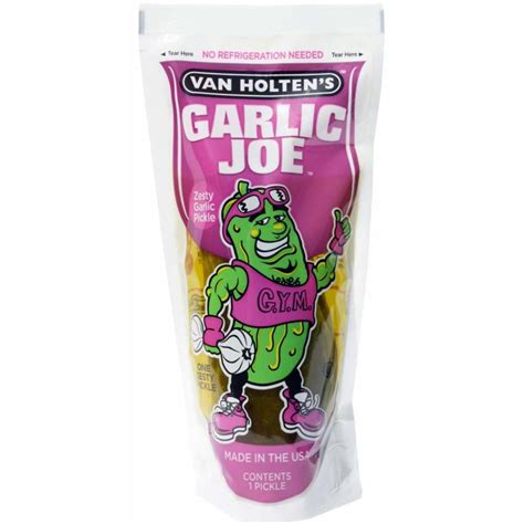 Garlic Joe Enorme Cornichon à l Ail Van Holten s Epicerie