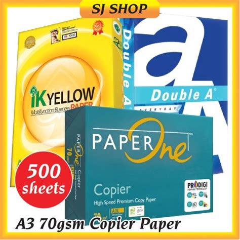 A3 70gsm Copier Paper A3 Ik Yellow A3 Double A A3 Paperone 75gsm