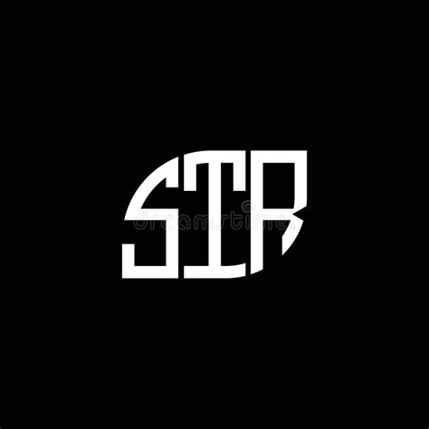 STR Letter Logo Design On Black Background STR Creative Initials