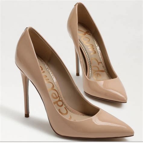 Sam Edelman Danna Nude Patent Heels Gem