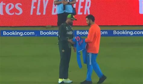 Babar Receives India Jerseys From Kohli Akram Slams Pakistan Captain