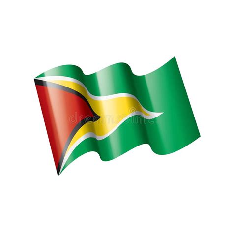 Bandera De Guyana Ejemplo Del Vector En Un Fondo Blanco Ilustraci N