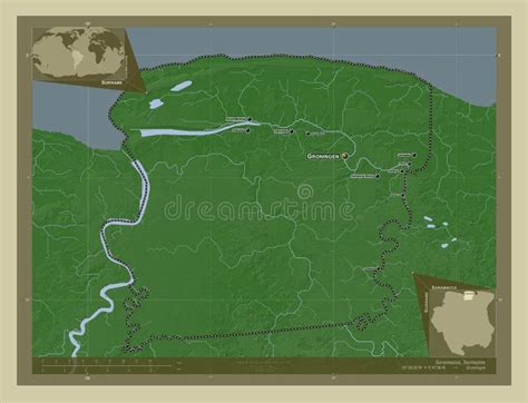 Saramacca Suriname Wiki Labelled Points Of Cities Stock Illustration